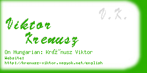 viktor krenusz business card